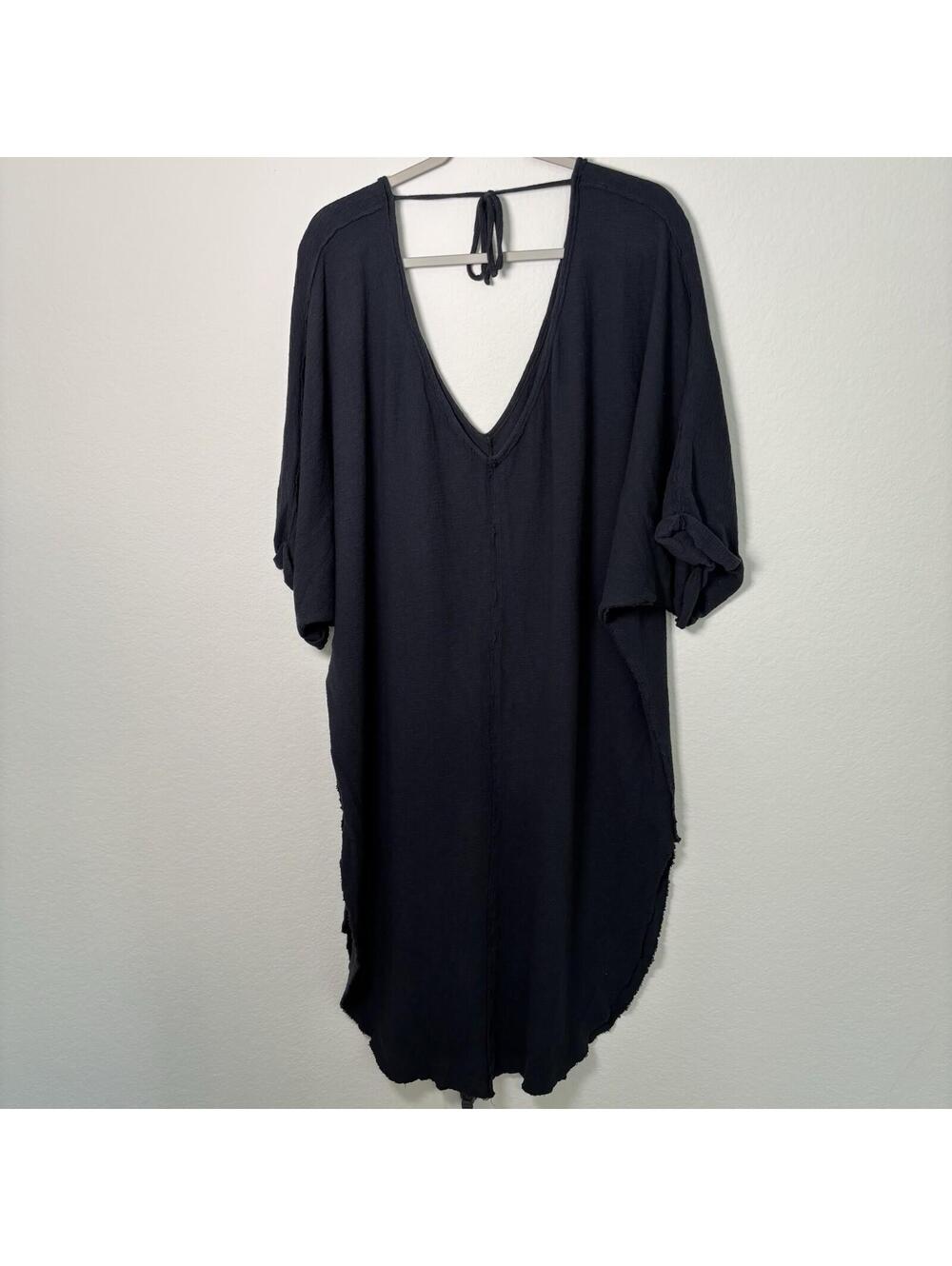 Intimately Free People On A Cloud Kaftan Mumu Dress Dark Grey Size M Bohemian - Picture 3 of 7